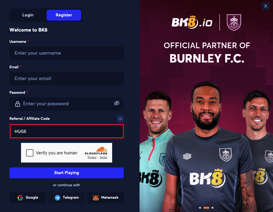 BK8 Referral Code HUGE
